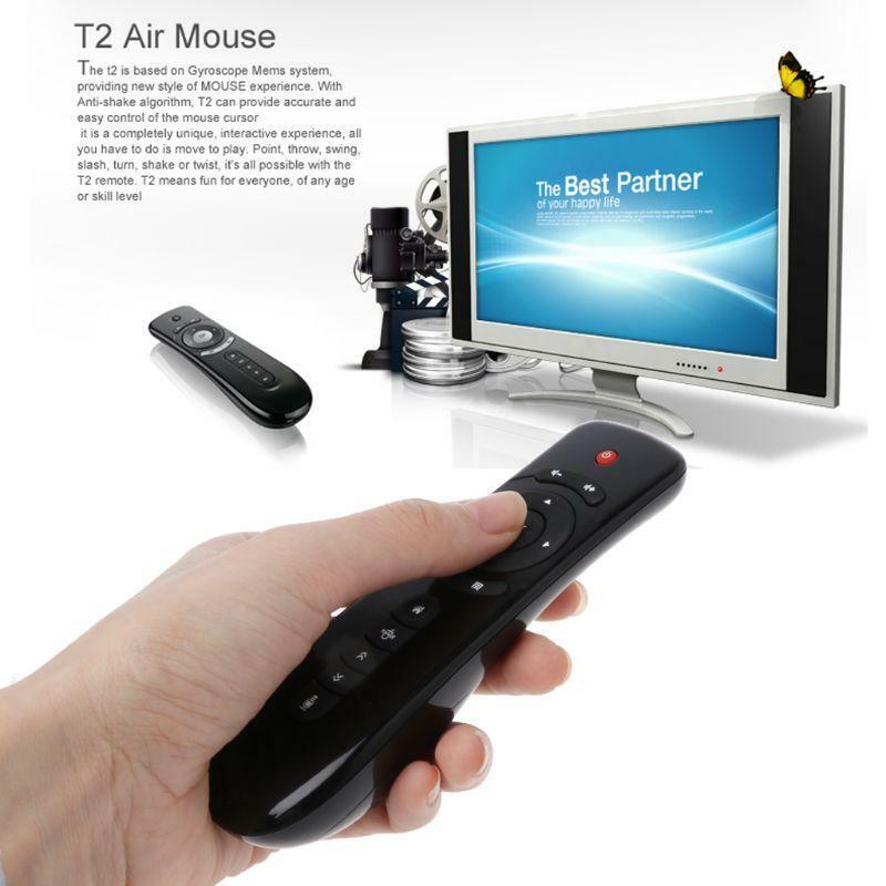 2.4GHz Fly Air Mouse T2 Remote Control Wireless With Microphone Mic Voice Search