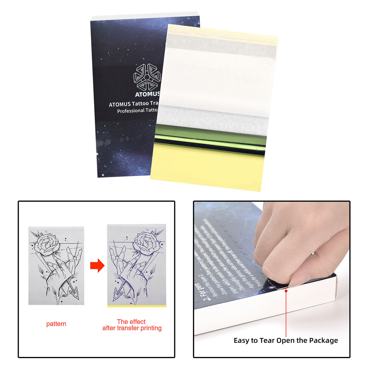 100   Stencil Transfer Paper, DIY Thermal Carbon Tracing Paper,