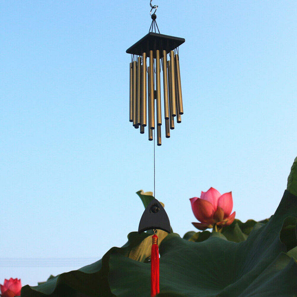 Outdoor Living Wind Chimes Yard Garden Tubes Bells Copper 16 Tubes