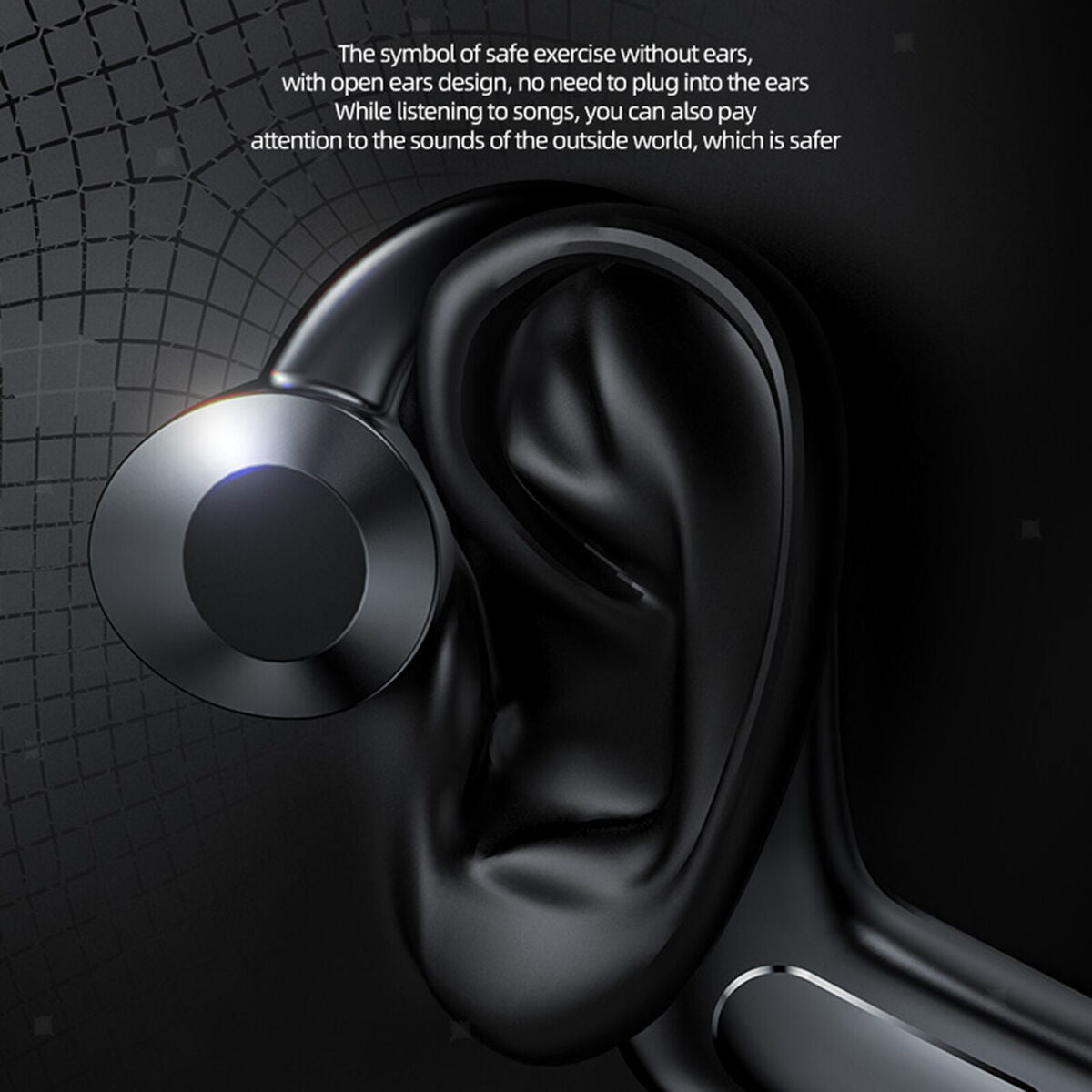 2pcs  Conduction Headphones Sport Headset Earphone for Hiking gym exercise