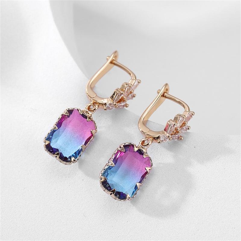 Colorful Stone Drop Earrings  Women Charm Earring for Women Girl Valentine Gift