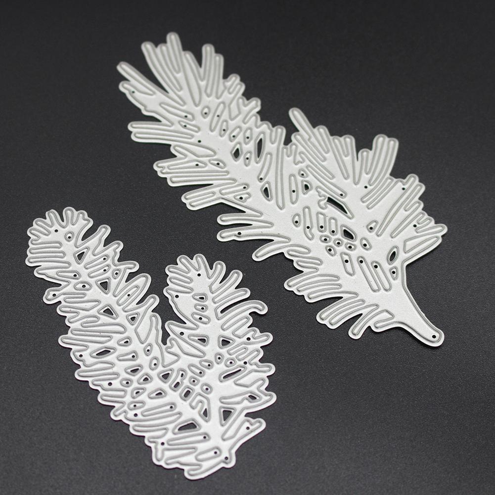 2x Pine Branch Cutting Dies Stencil Scrapbooking Album Paper Card DIY Craft