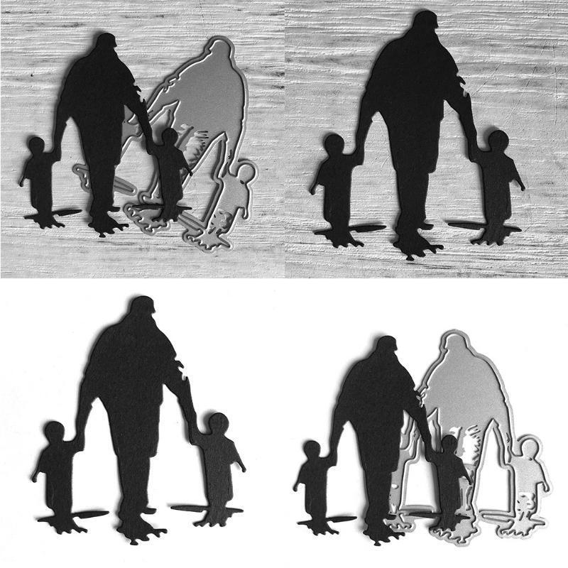 Dad Son Metal Cutting Dies Stencil Scrapbooking DIY Album Stamp Paper Card Mold