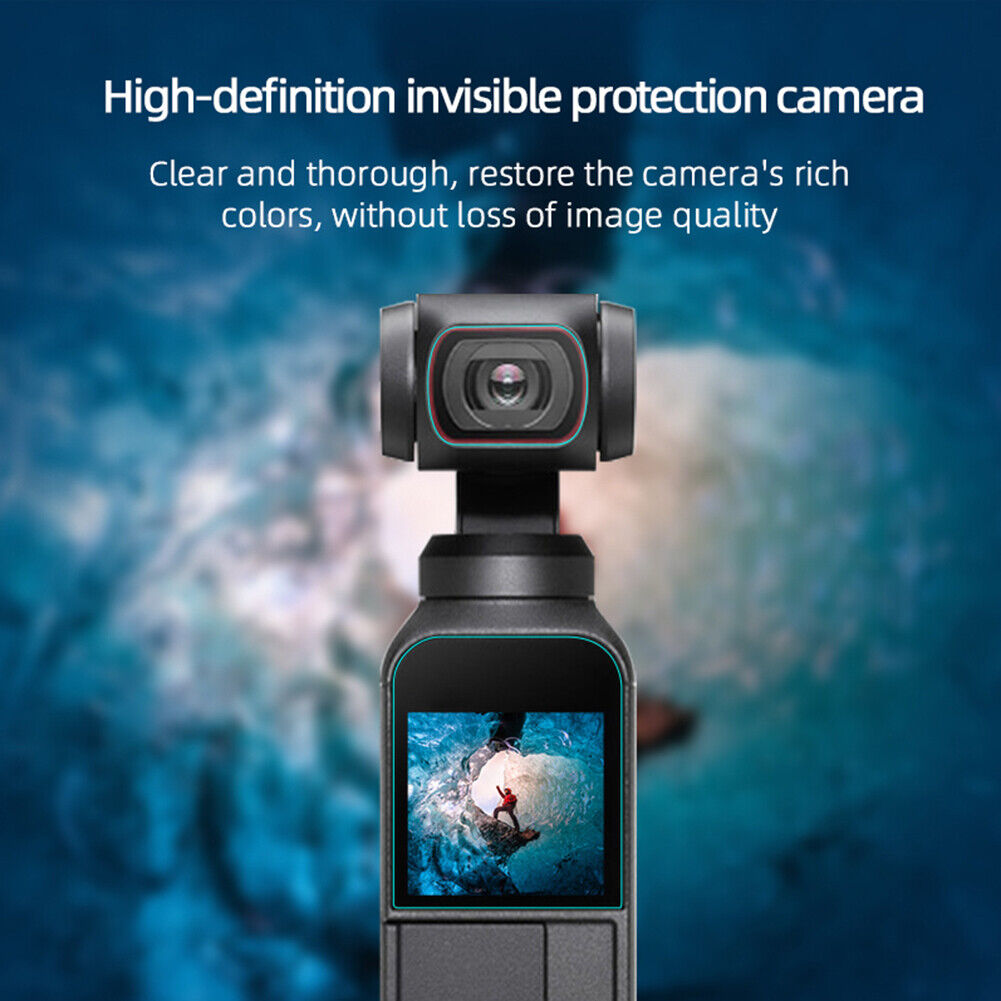 2 Sets Tempered Glass Lens Screen Protector for DJI Pocket 2 Gimbal Camera