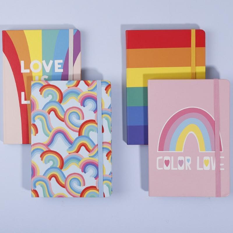 A5 Rainbow  Notepad Hardcover Sketchbook Office Notebook 192 Pages for Office