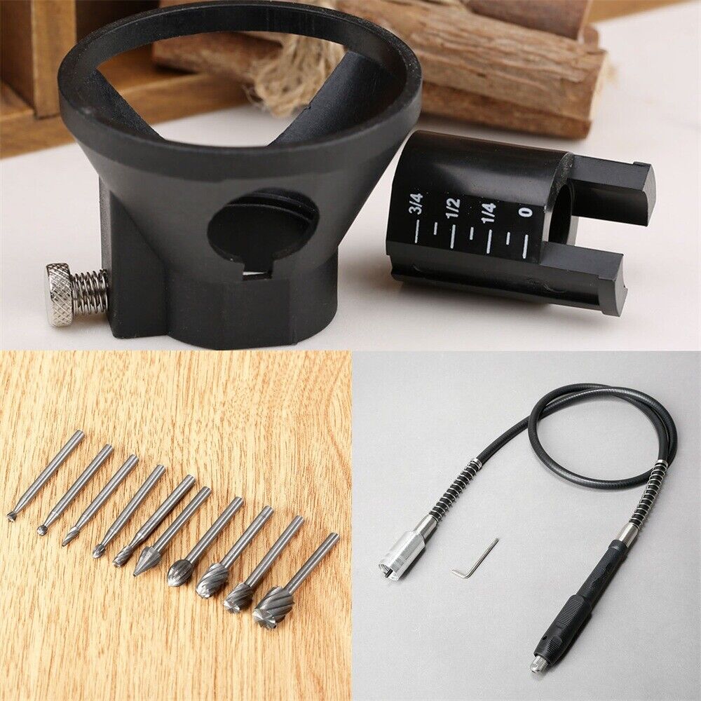Grinder Accessories HSS Drill Bits & Flexible Shaft Rotary Tool Kit 12pcs C6B