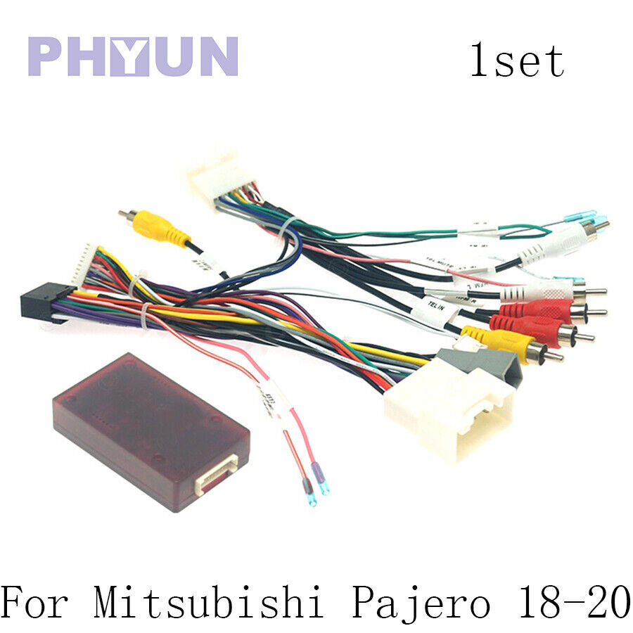 16Pin Car Stereo Audio Wiring Harness W/Canbus Box For Mitsubishi Pajero 2018-20