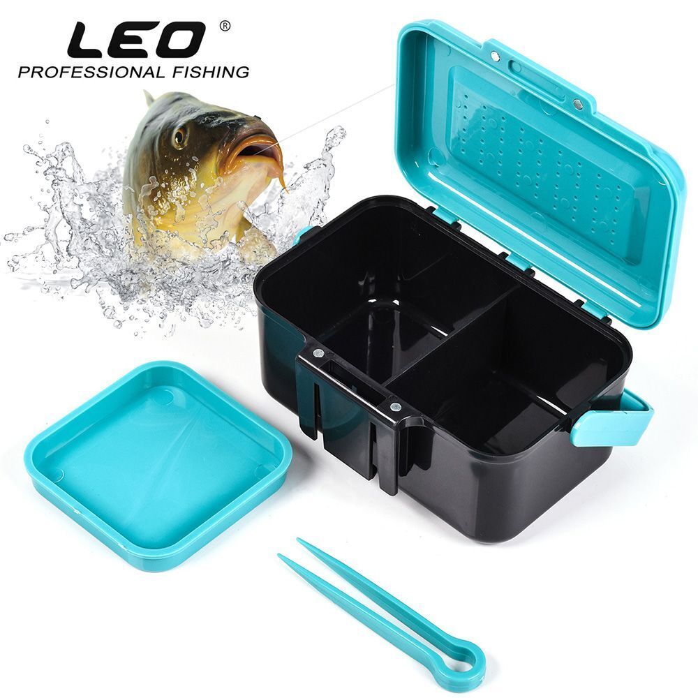 ABS Carp Fishing Tackle Fly Bass Earthworm Lure Red Worm Boxs Live Bait Box