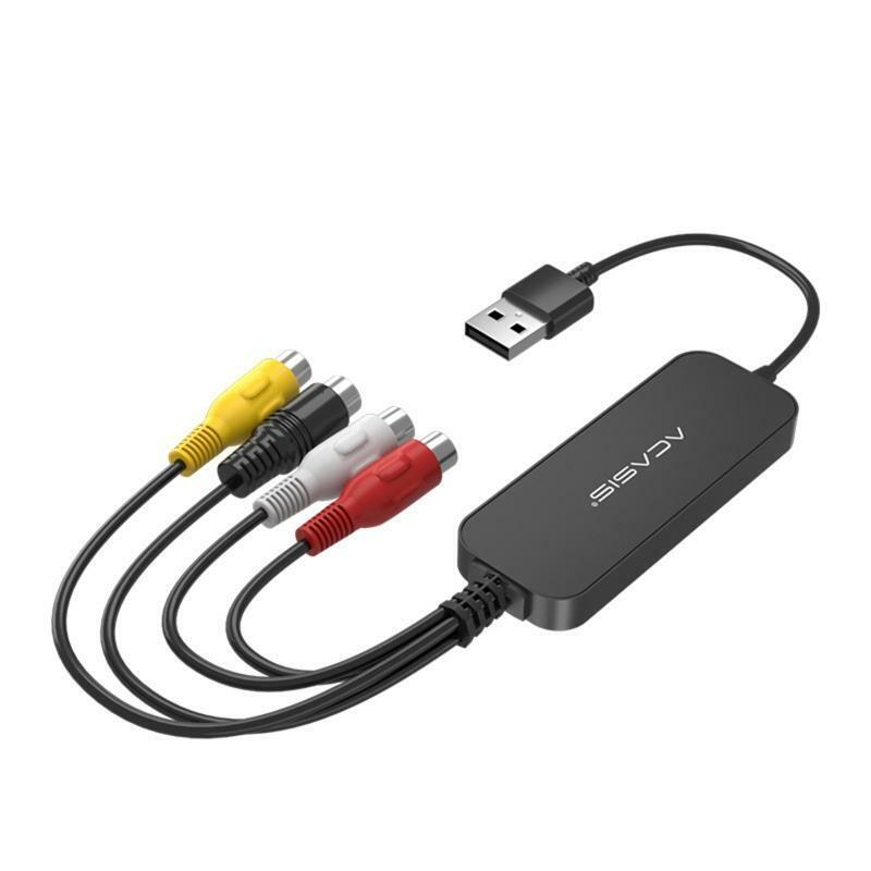 USB 2.0 Audio/Video Converter, Video Capture Card VHS Box VHS VCR TV to Digital