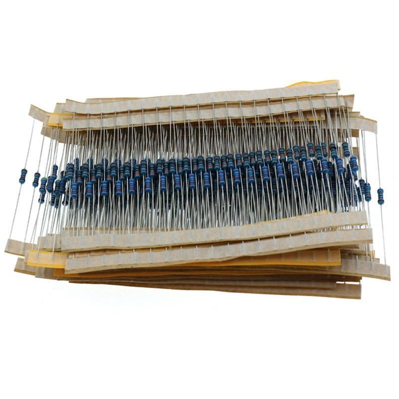 30Values 600Pcs Resistor Kit 10 Ohm-1M Ohm with 1% 1/4W Metal Film Resistors