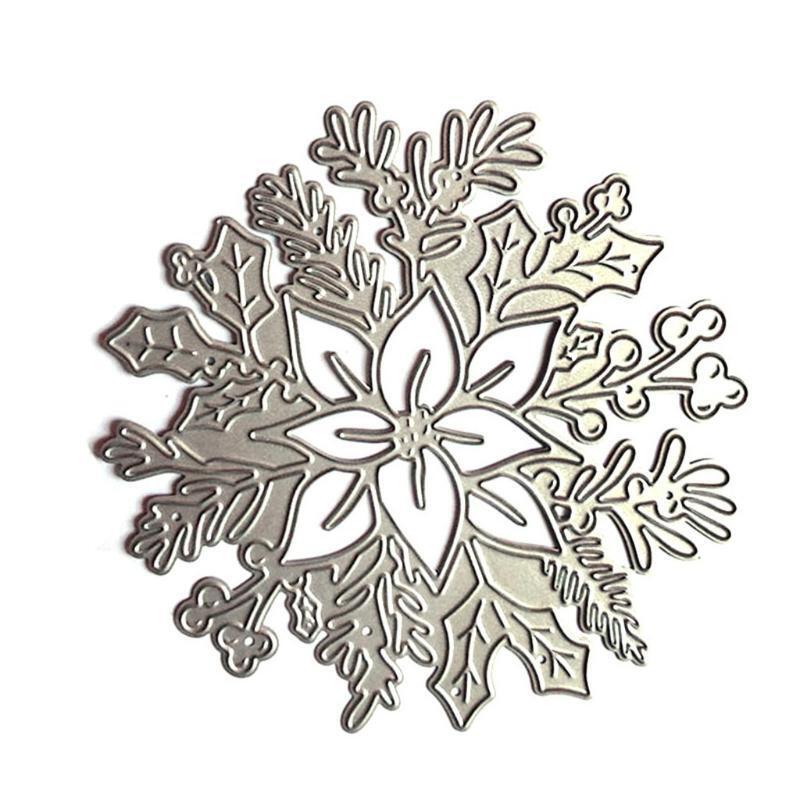 Christmas Flower Metal Cutting Dies Stencil DIY Scrapbooking Album Paper Card