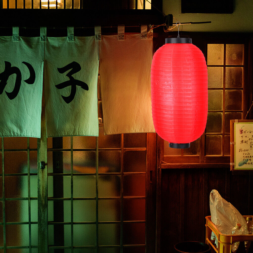 4x Japanese Sushi Lantern Restaurant Bar Festival Hanging Decor (D Red)