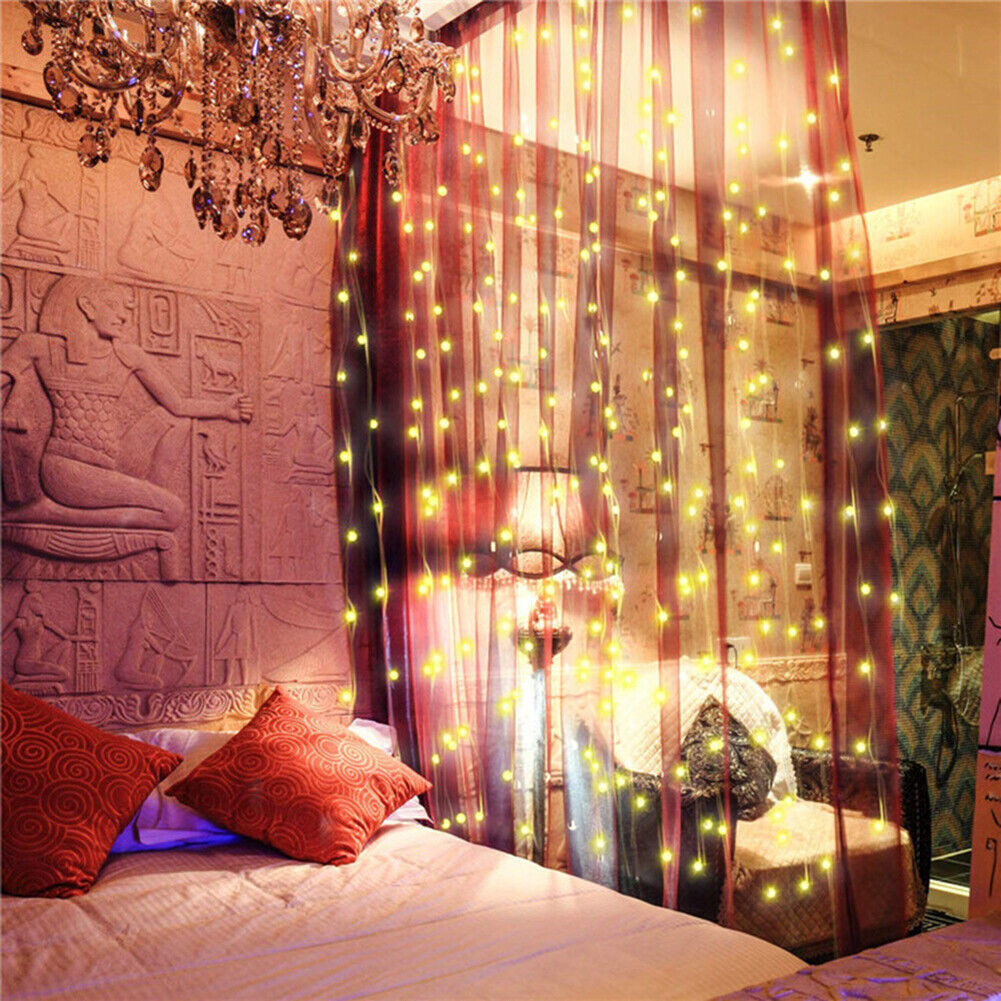 200LED USB Curtain Lamp Christmas Home Decorative Lights Garden Fairy Light