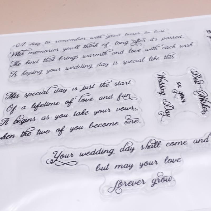 Wedding Blessing Silicone Clear Seal Stamp DIY Scrapbook Embossing Photo Album