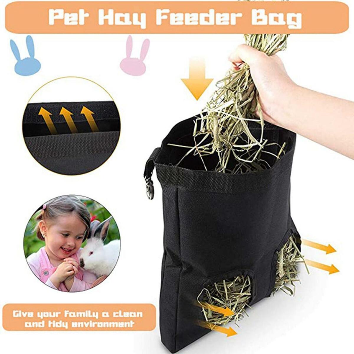 Oxford Cloth Guinea Pig Hay Feeder Bag Feeding Hay Storage for Chinchilla