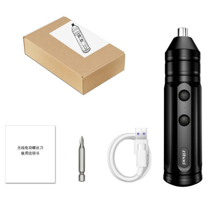 Mini Screwdriver 3.7V Cordless Screwdriver Drill Kit with Usb Rechargeable Cable