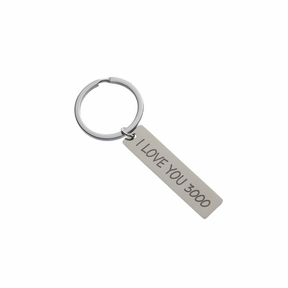 Wife Husband Gift Metal Car Pendant I Love You 3000 Keyring Keyfob Key Ring