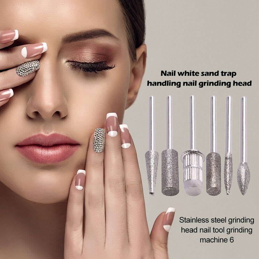 6pcs/Set Nail Drill Bits Grinder Manicure Polish Rotary Burr Cuticle Cutter