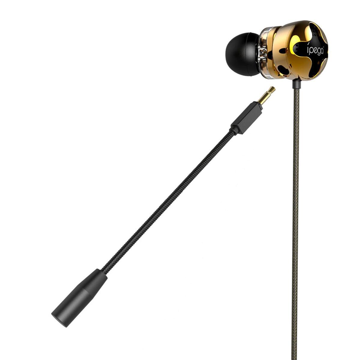 3.5mm in-Ear Gaming Wired Earphone Headphones Dual Mic Detachable for Xbox