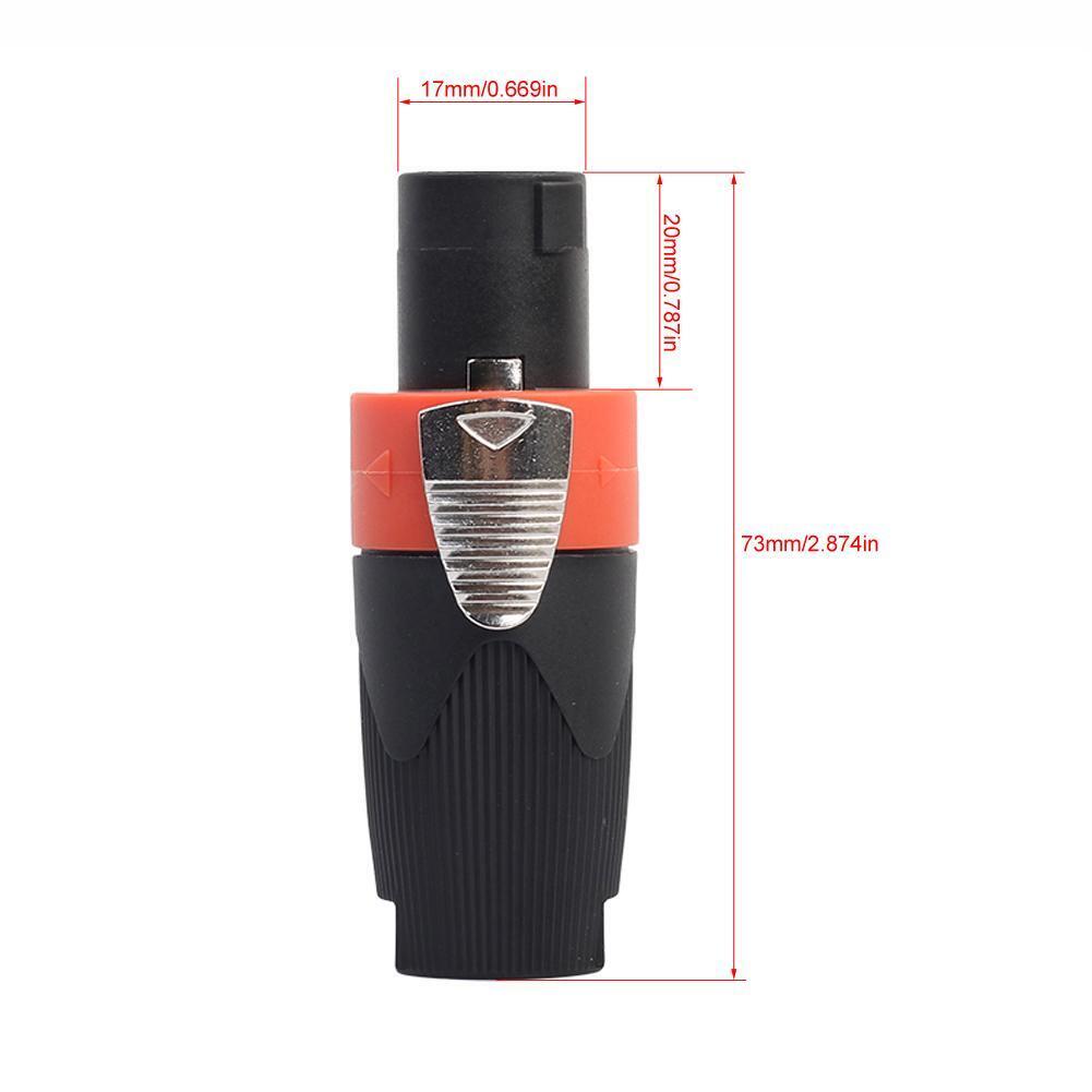 2pcs 4-Pole Male Audio Cable Connector Plug for Cable NEUTRIK NL4FC