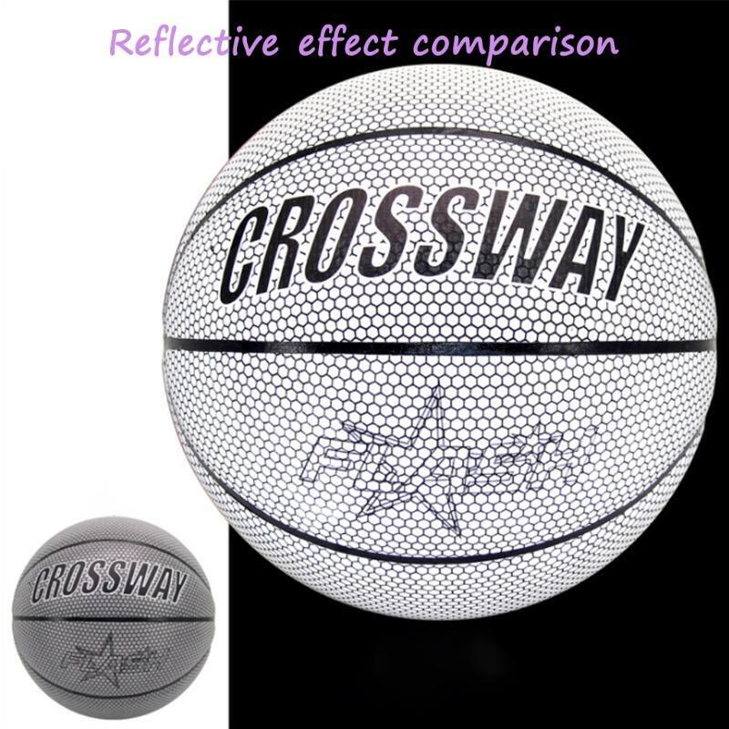 NO.7 PU Reflective Luminous Basketball Photo Shooting Cool Basketball Outdoor