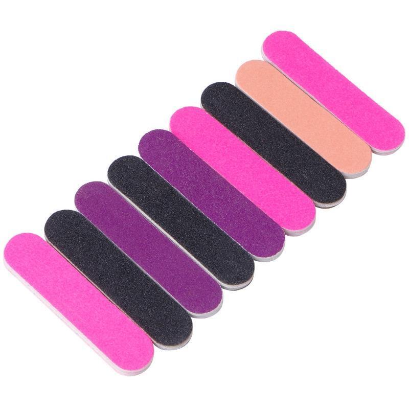 Nail Files Sandpaper Round Double Side Nail Art Tips Manicure For Salon Home Use