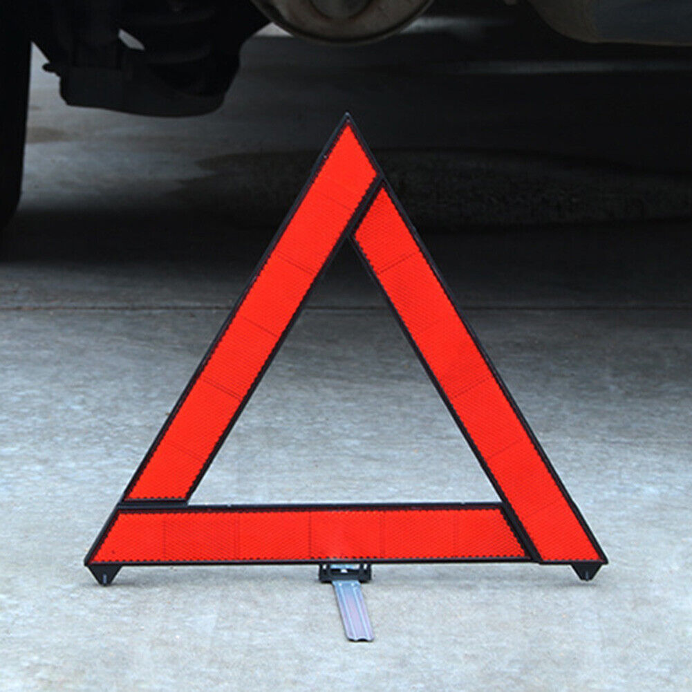 Car Emergency Breakdown Safety Warning Tripod Foldable Red Reflector Sign