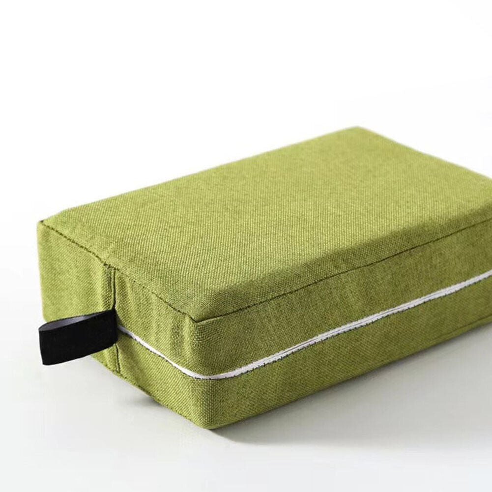 Yoga Brick Zipper Storage Bag Pillow Cloth Cover Yoga Fitness Prop (Green)