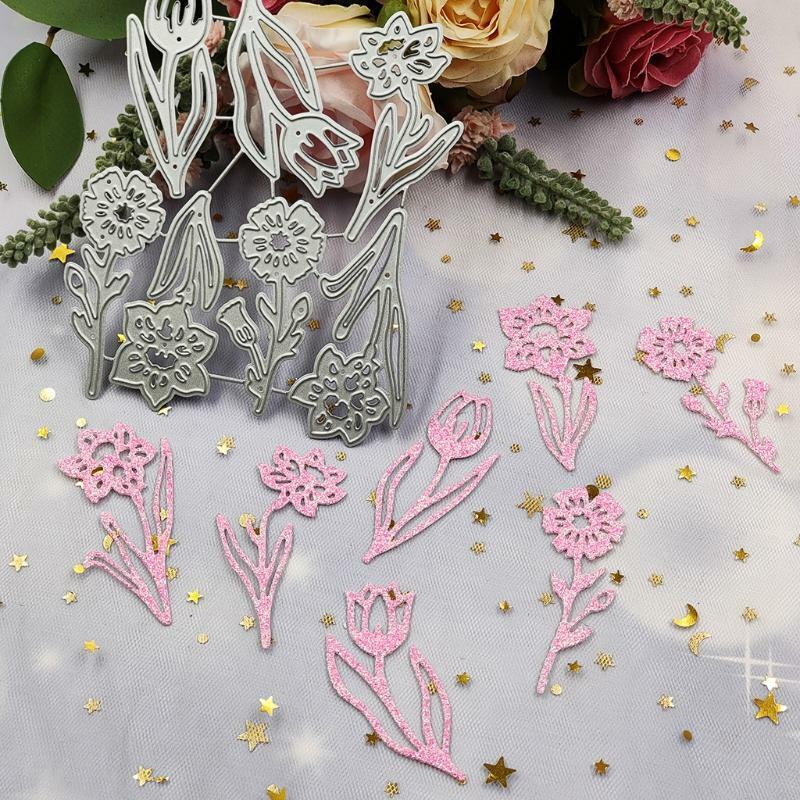 Flowers Metal Cutting Dies Stencil Scrapbooking DIY Album Stamp Paper Card Mold