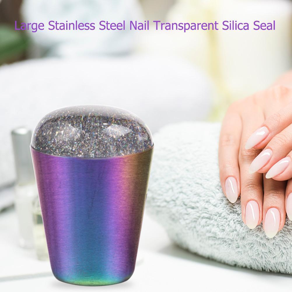 Colorful Transparent Silicone Seal Stamp with Cover DIY Nail Art Tools (03)