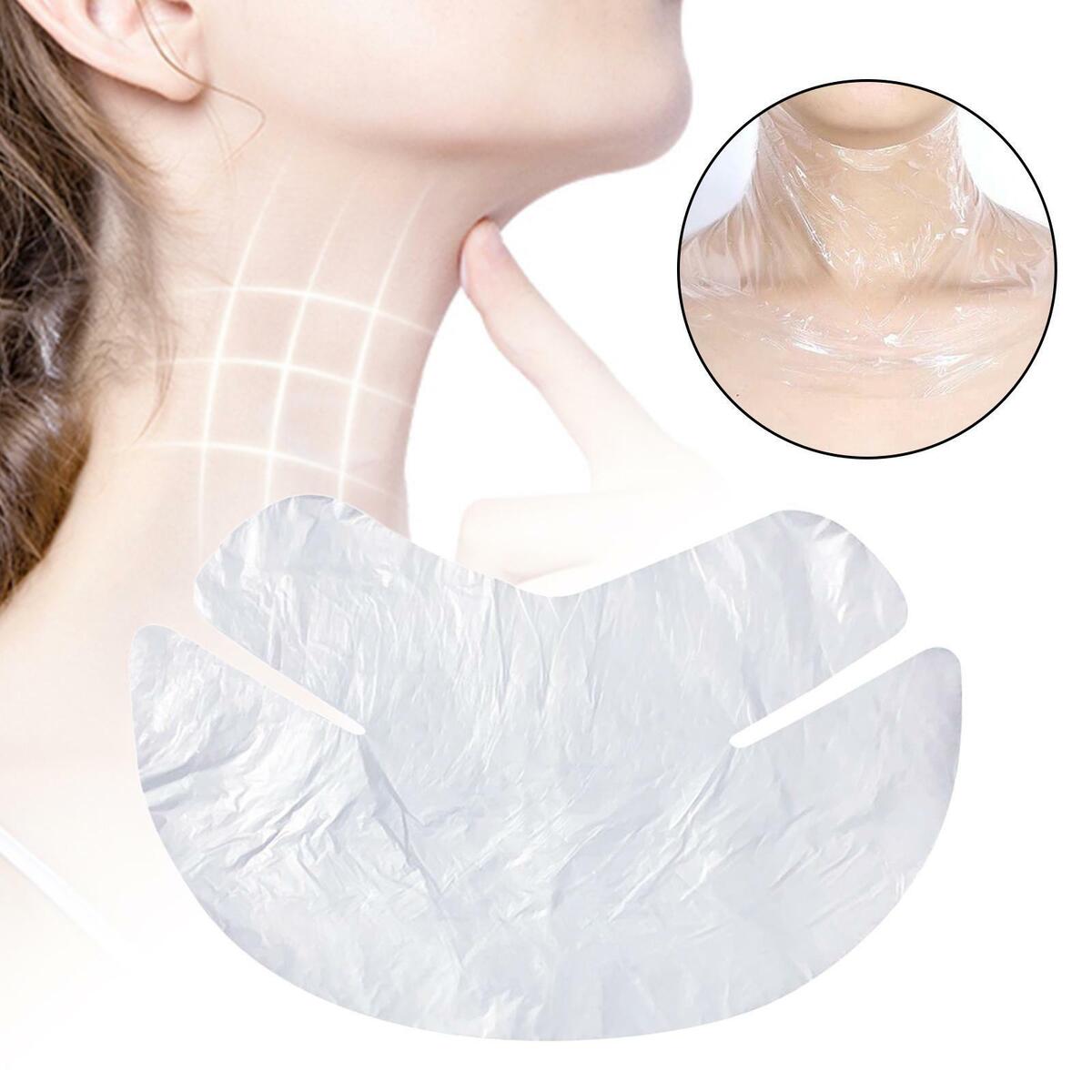 of 200 Disposable Neck Wrap  Beauty Transparent Plastic Film Neck