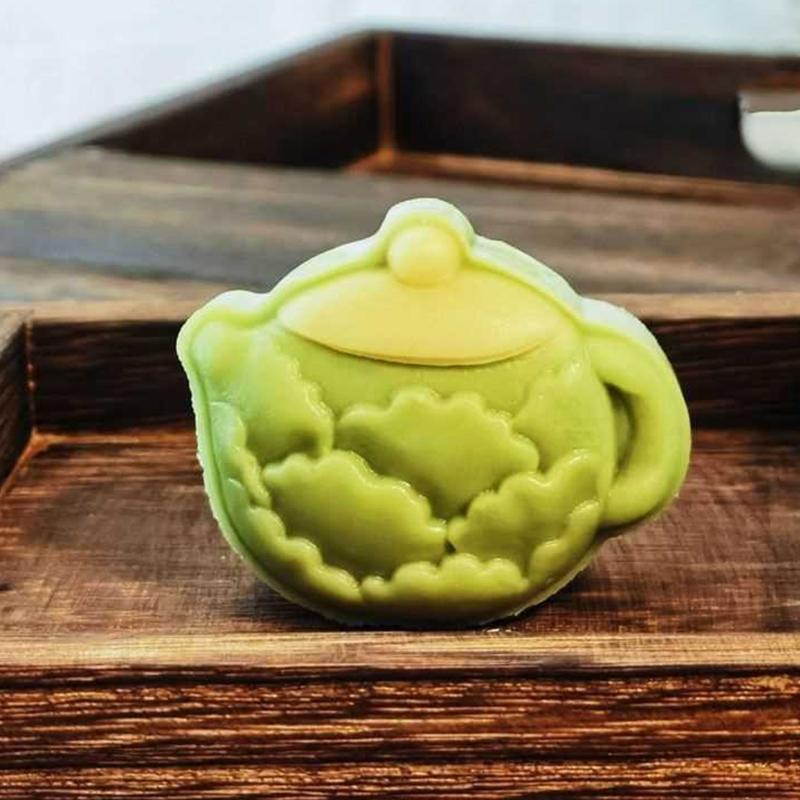 50g Teapot Shaped Plastic Mooncake Moulds Moon Cake Molds DIY Baking Accessories