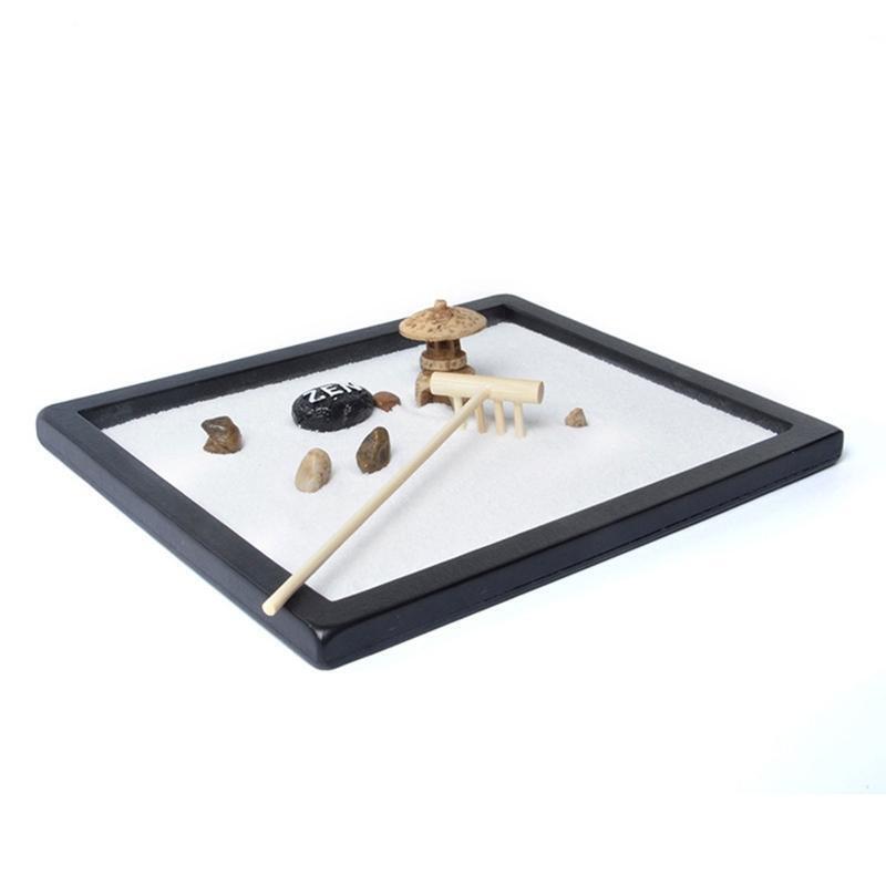 Zen Sand Garden for Desk Meditation Zen Gift for Feng Shui Yoga Tabletop Decor