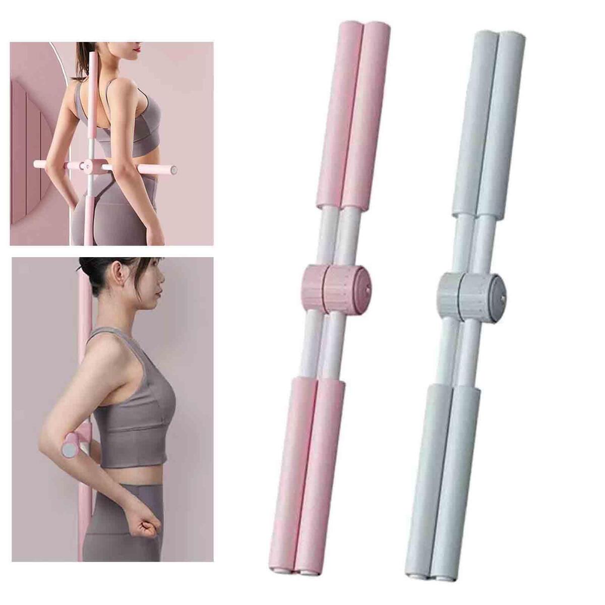 2x Yoga Sticks Pole Pilates Posture Correction Open Shoulder Stick Fitness