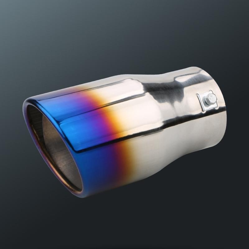 Car Auto Vehicle Chrome Exhaust Pipe Tip Muffler Steel Stainless Trim Tail Tube