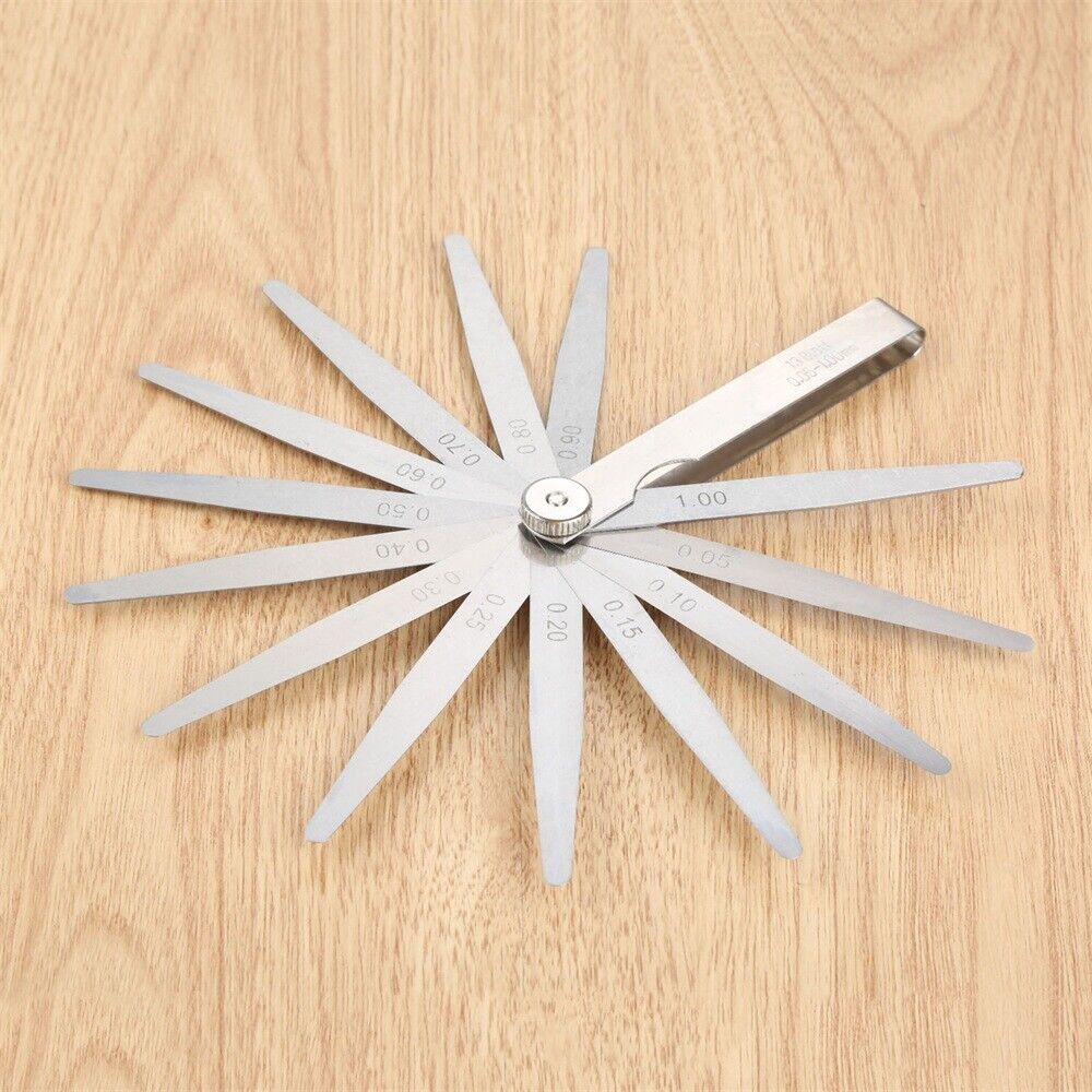 High Strength 13 Blade Metric 0.05mm-1mm Feeler Gauge for Metric Set 105mm Long