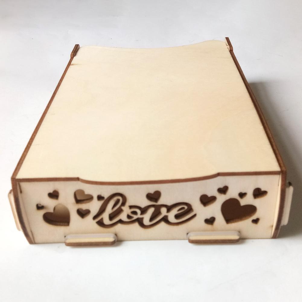 Wedding Signature Hearts Drop Box Rustic Sweet Guestbook Decor (JM01634)