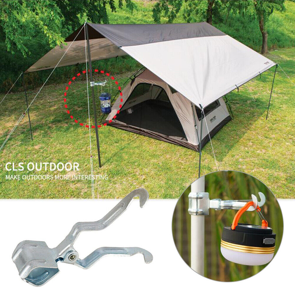 Outdoor Metal Iron Clip Multifunction Camping Tent Stand Hanging Hook Clamp