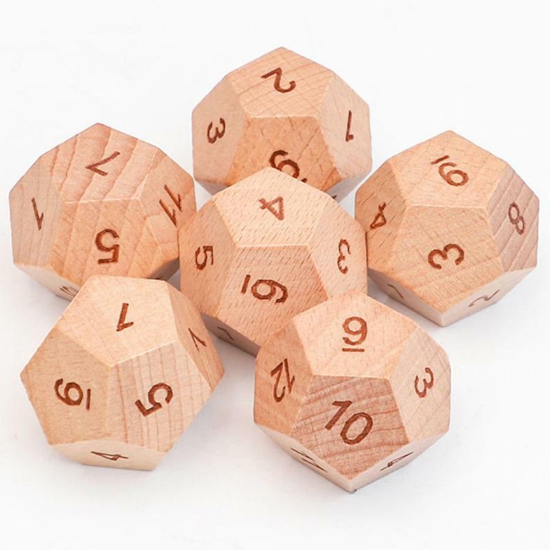 2Pcs 12 Sided Sculpture Digital Dice for Party/Family DIY Games Accessories 30mm
