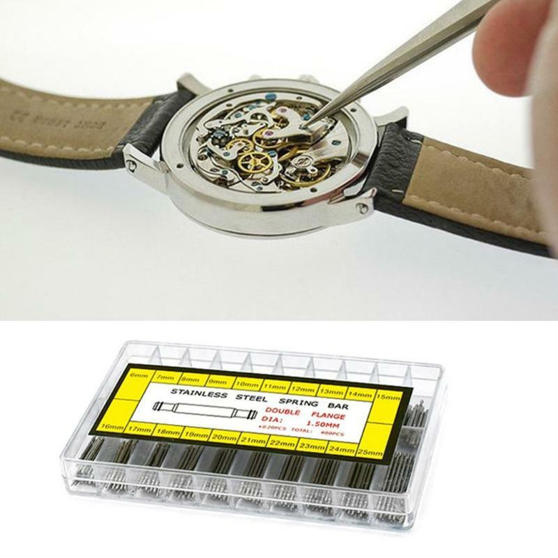 400 Pieces Professional Watch Band Pins 6-25mmWatch Band Spring Bars Link Pins