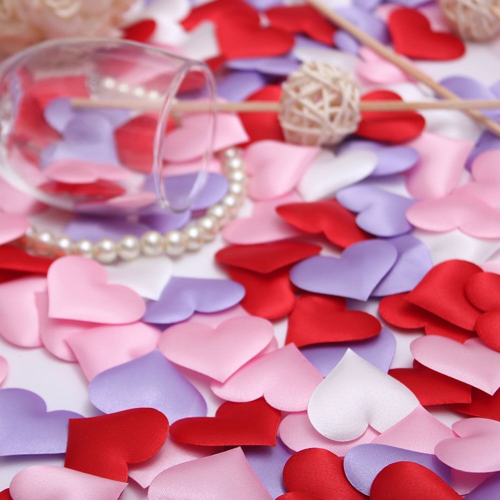 Decoration DIY Love Heart Throwing Rose Petals Wedding Party Padded Fabric