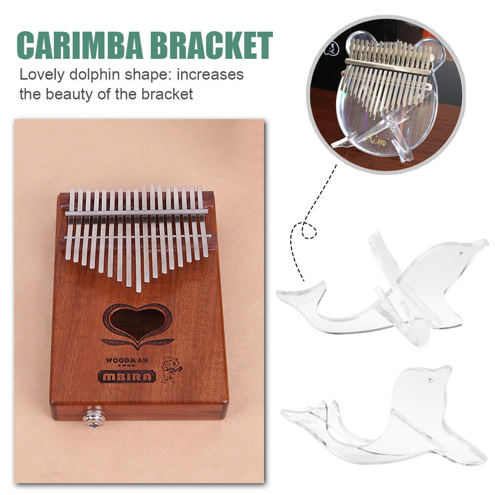 Acrylic Kalimba Holder Stand Transparent Crystal Thumb Piano Display Rack