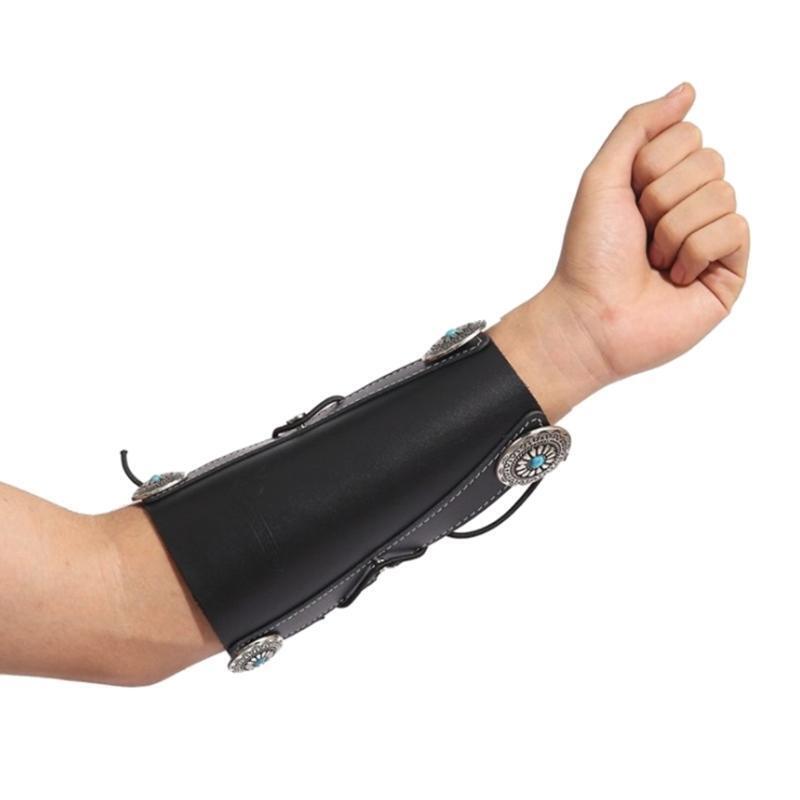 Durable Arm Protector Double Layer Cowhide Archery Bow Arm Protective Guard
