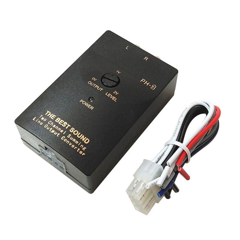 Car Stereo-High to Low Line RCA-Speaker Level Output Converter Cable Adapter