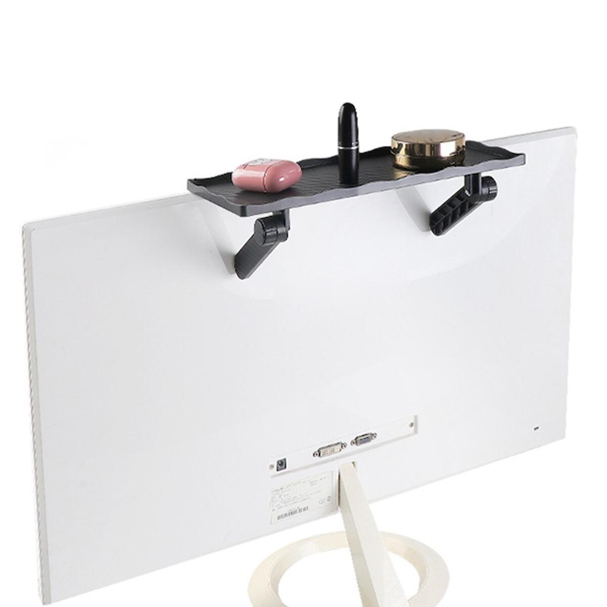Computer Monitor Topper Storage Bracket Organizer Rack for Streaming Devices