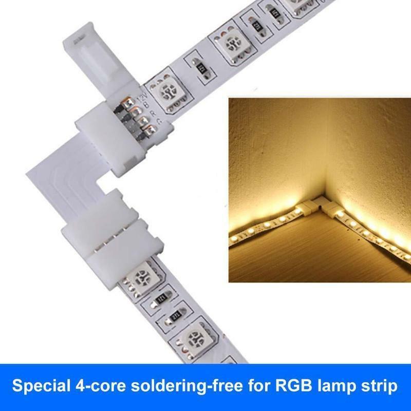 47 Pcs 4 Pin T&L Shape Led Connectors Kits RGB LED Strip Light Accessories