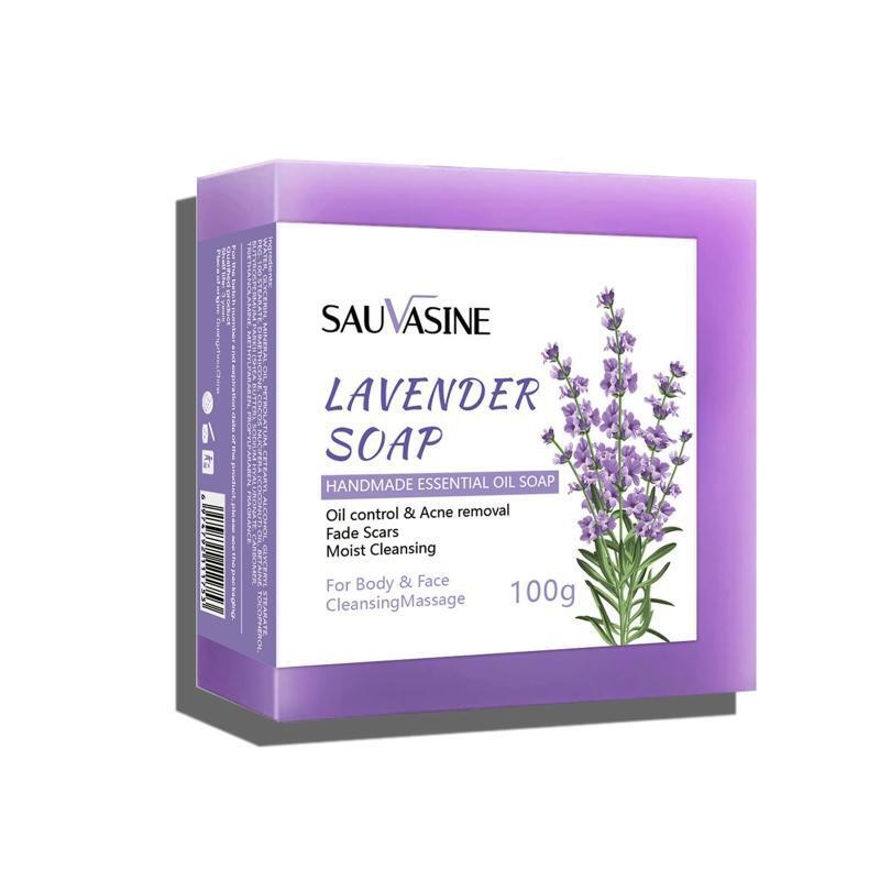 Lavender Soap Lavender Bar Soap for Face and Body Fade Scars,Moist Cleansing