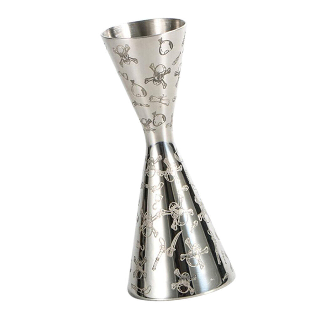 Cocktail Jigger Tool Liquor Mixer Measure Double Cup Stainless Steel 1oz/2oz