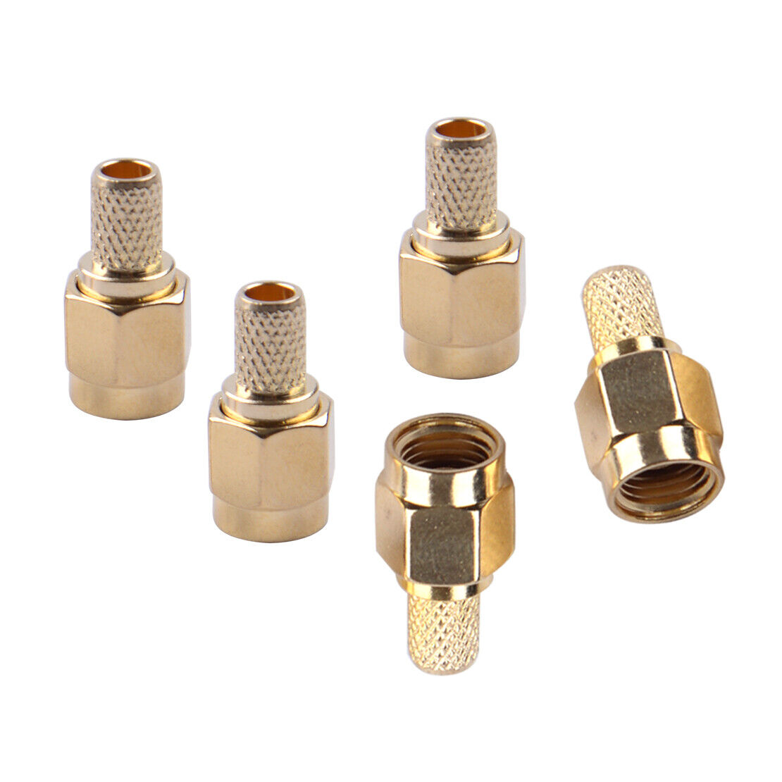 SMA Male Plug Crimp Fit for RG58 RG142 LMR195 RG400 Cable RF Connector Decor Lid