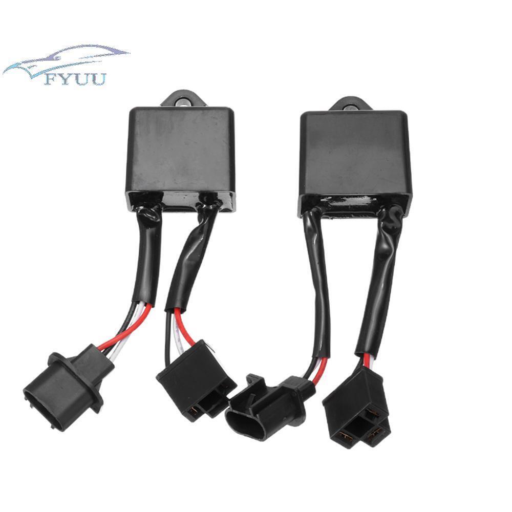 2 Pcs Canbus Relay H4 to H13 Anti Flicker Harness Decoder Kit For LED Headlight